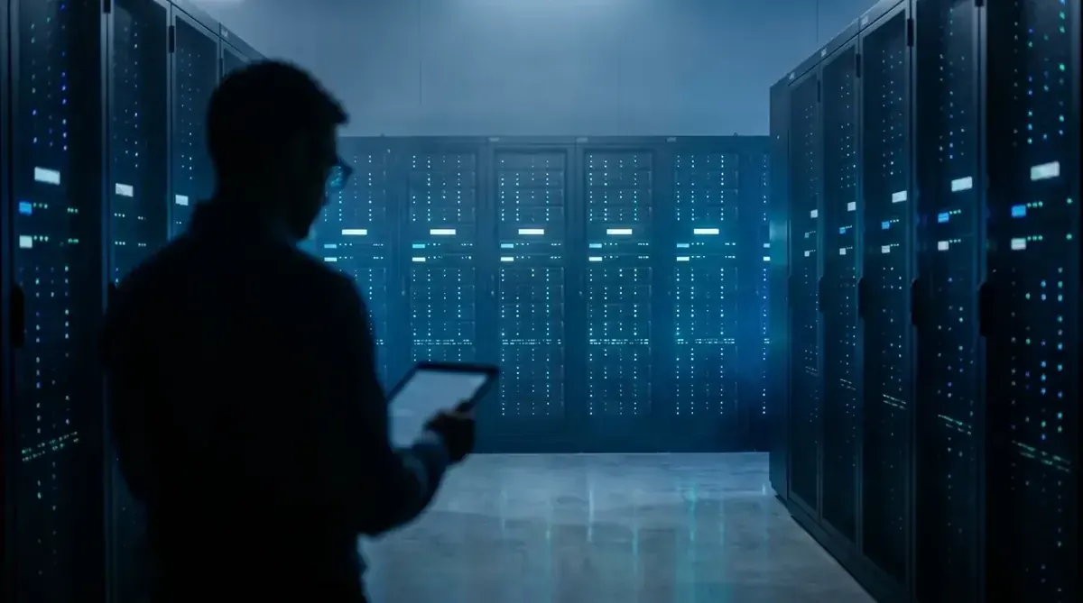 Infraestructura moderna bajo monitoreo en vivo